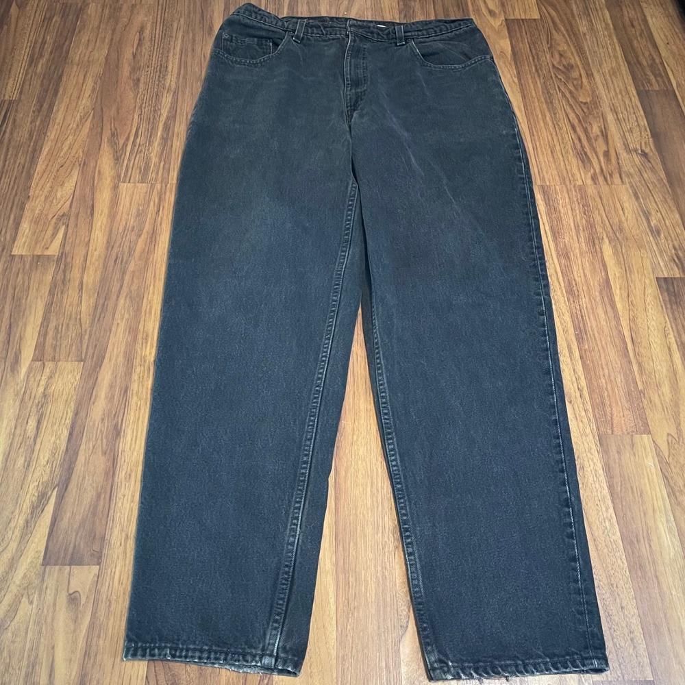 Levis 560 Loose Fit Tapered Leg Jeans Mens 38x34 Black Denim Made in USA 1996